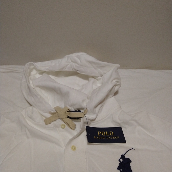 Polo Ralph Lauren White Big Pony Hooded Polo Parka Pullover Shirt - Picture 11 of 16